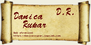 Danica Rupar vizit kartica